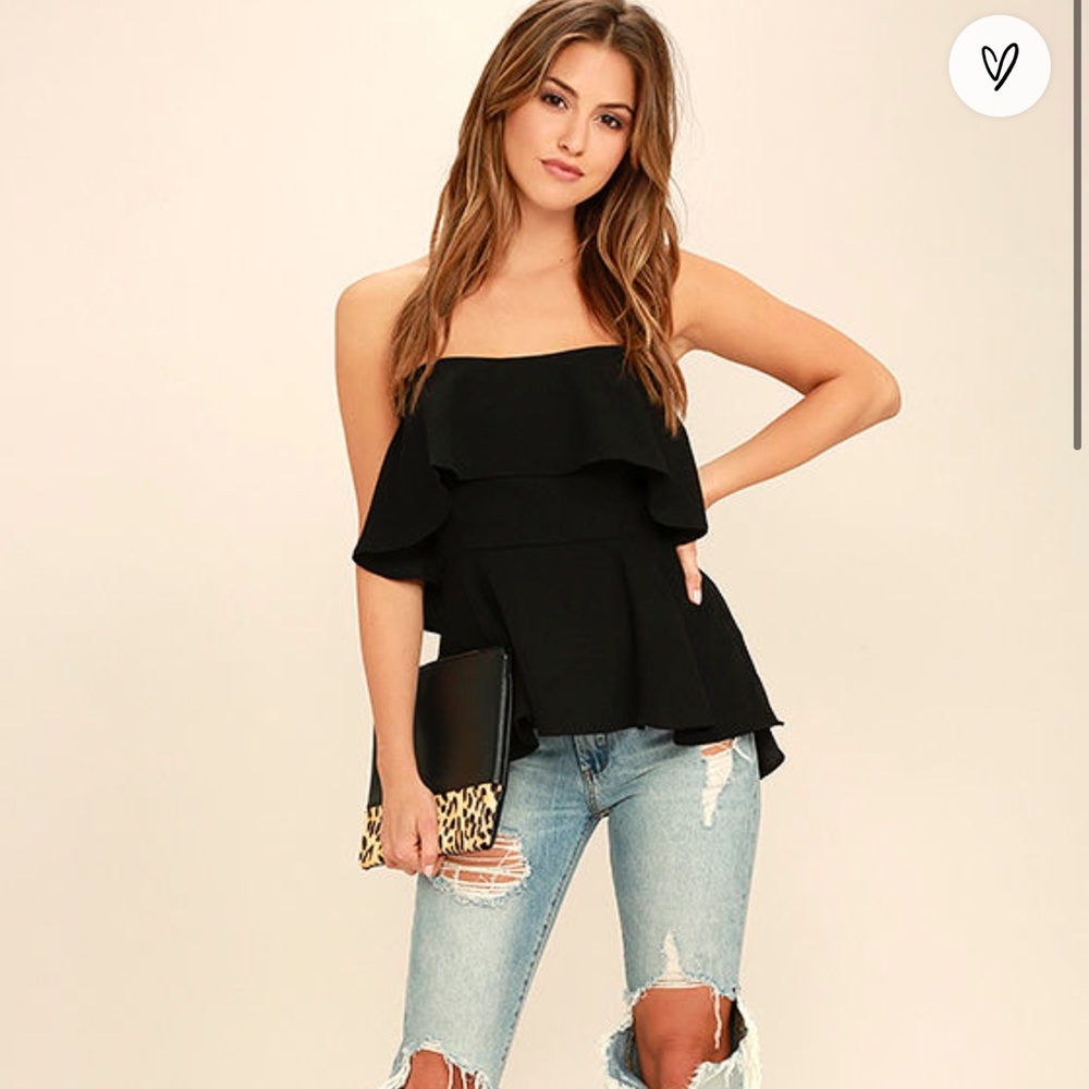 Cutesy Wide Frill Top